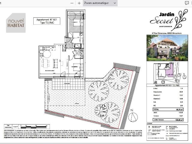Superbe 3P En Rez de Jardin à Wintzenheim 70m² Wintzenheim