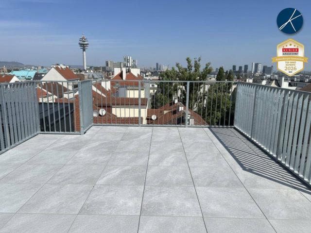 Superprojekt: 'Über den Baumwipfeln TOP 52 mit Süd Westausrichtung + PANORAMA DACHTERRASSE + 360° WIEN BLICK