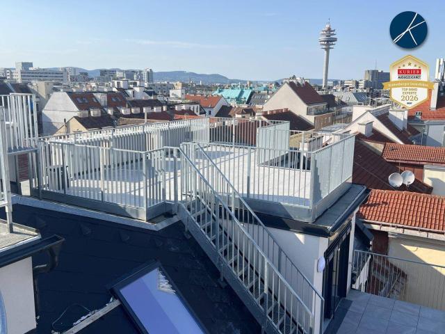 Superprojekt: 'Über den Baumwipfeln *TOP 53* 4,5 Zimmer mit SUPER PANORAMA DACHTERRASSE + 360° WIEN BLICK + EXTRA BALKON