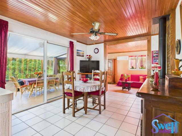 Sur beau jardin arboré et clos de 1041m², maison T3 72m², te. 101m² Vieux Boucau les Bains