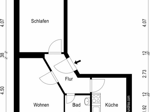 Süße 2 Raum Wohnung frisch saniert!