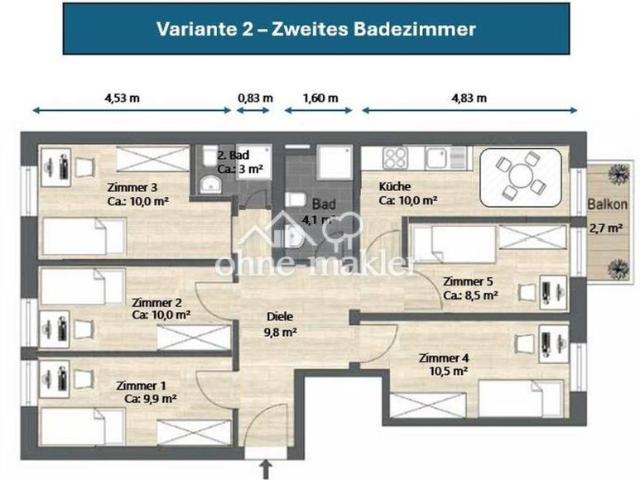 Süßes ruhiges Zimmer zum Hof