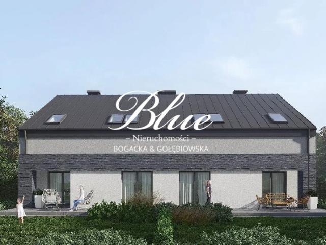 Nowoczesny bliźniak 125 m2 z dużym ogrodem i parkingiem