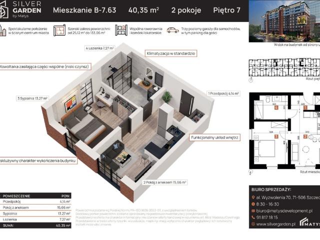 Szczecin, Centrum, al. Wyzwolenia 70 / Staszica 21, 40.04m2