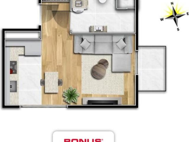 Nowoczesny apartament 26m² z balkonem w centrum Szczecina zapraszam