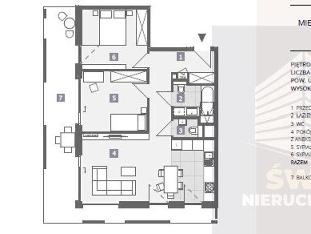 Nowoczesny 3 pokojowy apartament z balkonem 25 m2 w Dąbiu