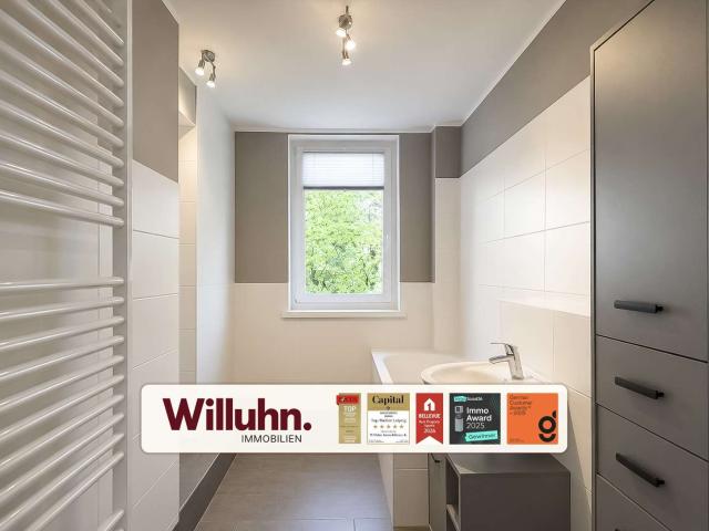 Szeneviertel Plagwitz | Nahe Karl Heine Kanal | EBK | Modernes Tageslichtbad mit Wanne und Dusche