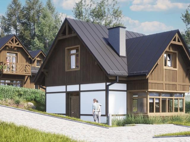 Nowoczesny dom 80 m2 z sudecką architekturą i dużym ogrodem